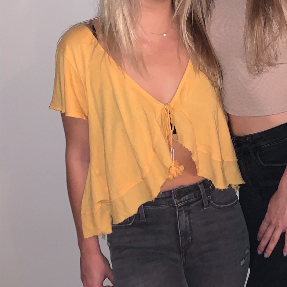 Free People Tie Up Shirt